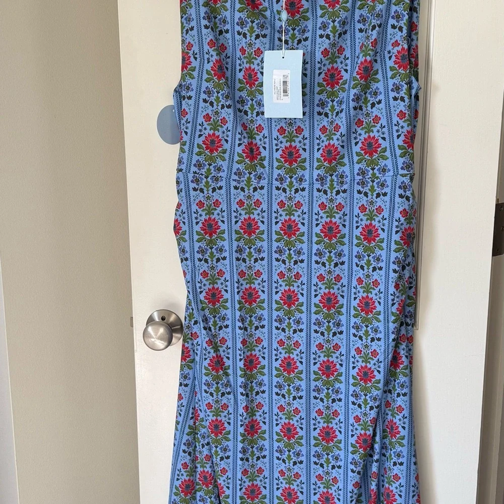 NWT Hill House Blue and Pink Floral Maxi Dress - Picture 2 of 2